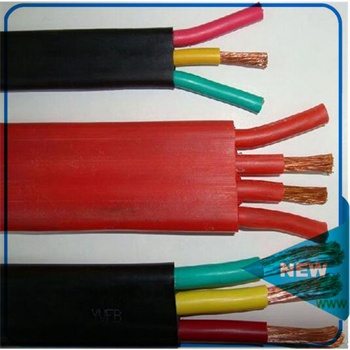 Flat submersible 600 V pump cable