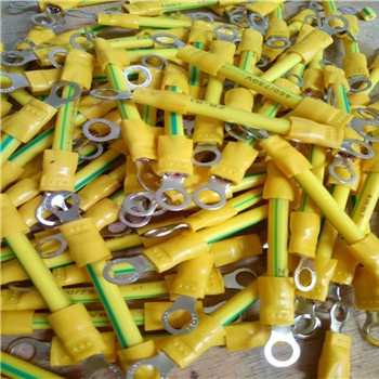 150mm length yellow/green  4mm2 DC earth cable with  lugs M5 on both sides